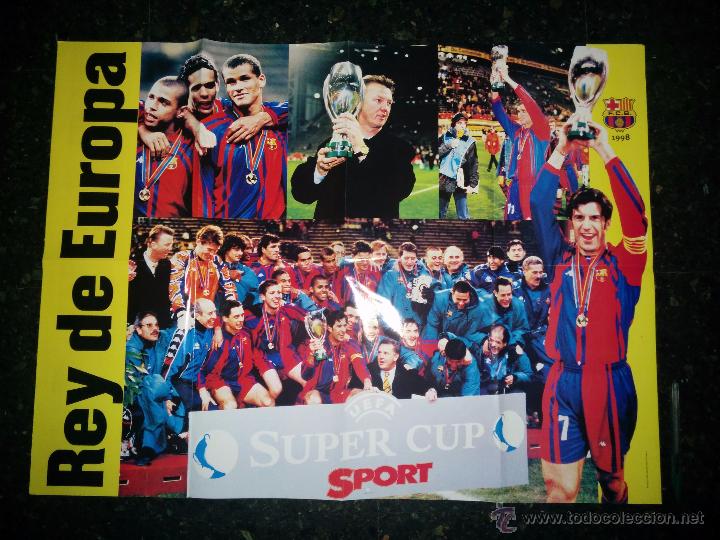 Sammelleidenschaft Sport: Poster Super Copa Europa Bar&ccedil;a 1998
