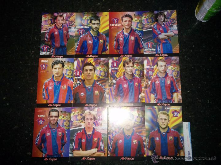 Coleccionismo deportivo: 12 estampillas Bar&ccedil;a a&ntilde;os 90 - Foto 1