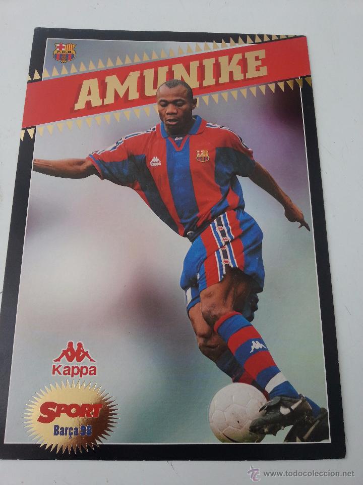 Colecionismo desportivo: POSTAL 30X21 CM DE AMUNIKE.SPORT BAR&Ccedil;A 98
