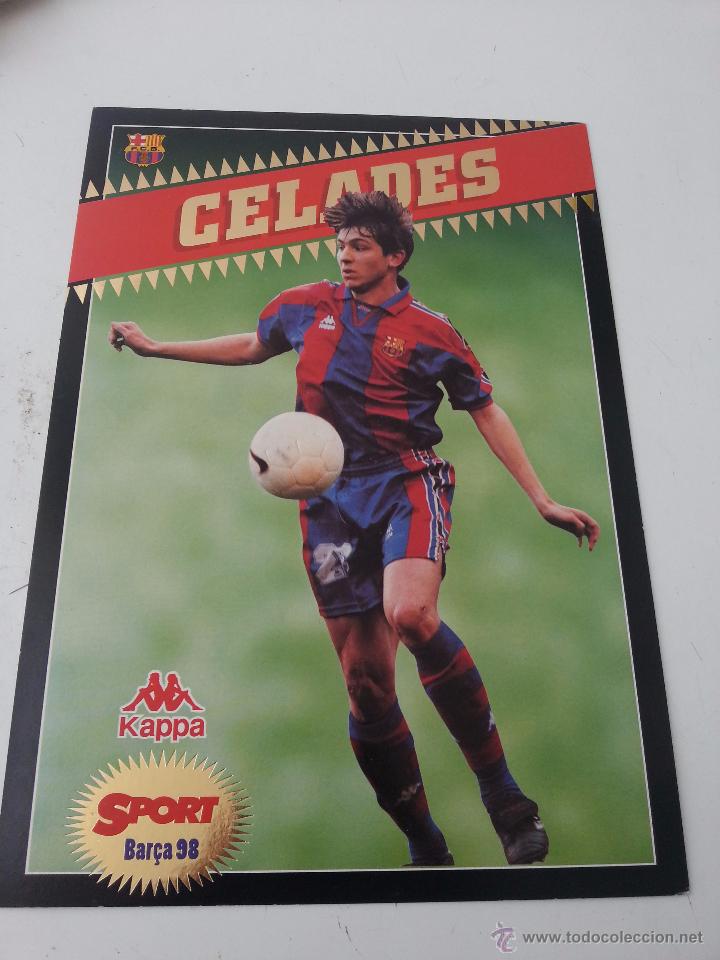 Colecionismo desportivo: POSTAL 30X21 CM DE CELADES.SPORT BAR&Ccedil;A 98
