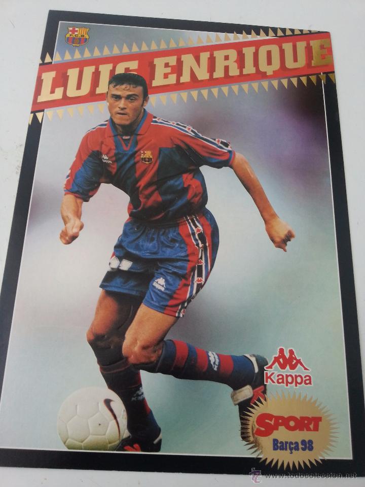 Colecionismo desportivo: POSTAL 30X21 CM DE LUIS ENRIQUE.SPORT BAR&Ccedil;A 98