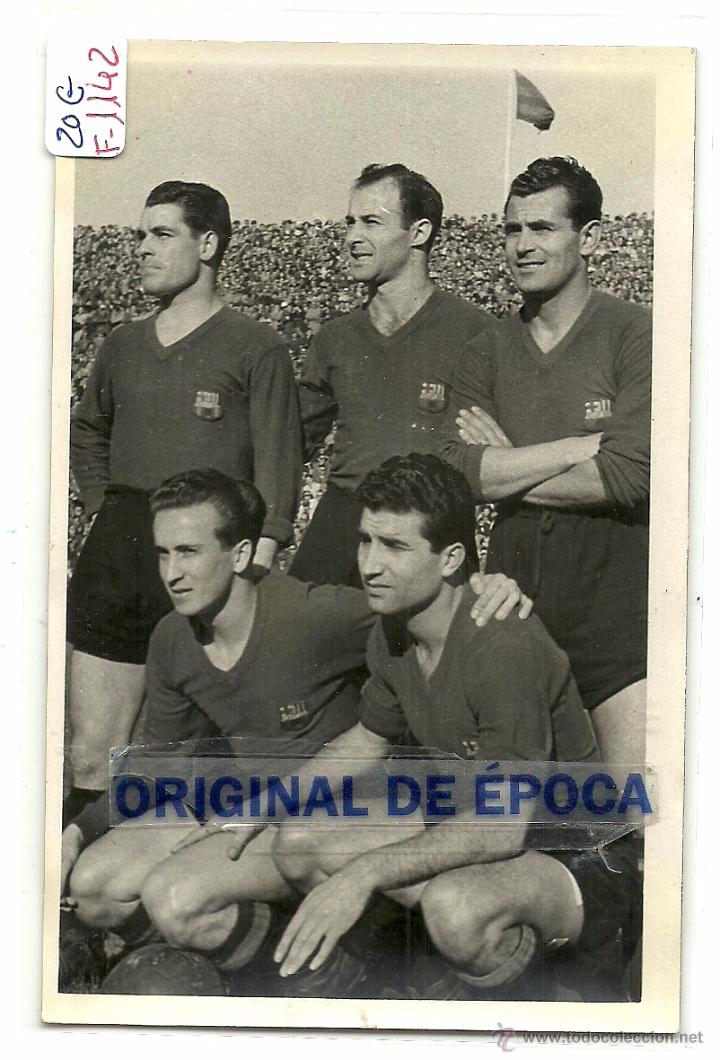 Collectionnisme sportif: (F-1142)CAMPO DE LAS CORTS,C.F.BARCELONA-AT.MADRID,CESAR,SEGUER,NICOLAU,M.AURELIO Y BASORA A&Ntilde;O 1950