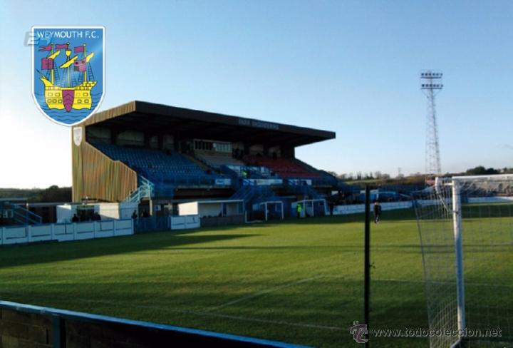 Collectionnisme sportif: Stadium Wessex (Weymouth FC,England) postcard - size: 15x10 cm. aprox