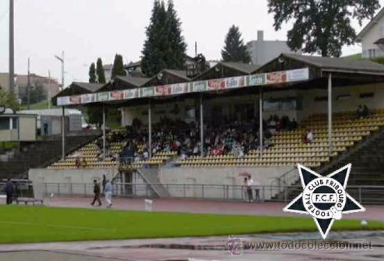 Coleccionismo deportivo: Stadium Universitarie St. Leonard (FC Fribourg,Switzerland) postcard - size: 15x10 cm. aprox