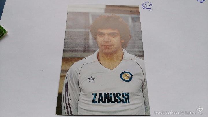 Colecionismo desportivo: postal  jugador real madrid  sanchis