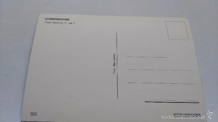 Coleccionismo deportivo: postal  jugador real madrid  cunningham - Foto 2