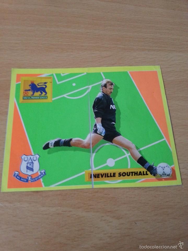 Collezionismo sportivo: POSTAL DE NEVILLE SOUTHALL COMPUESTA DE 2 CROMOS DE MERLIN