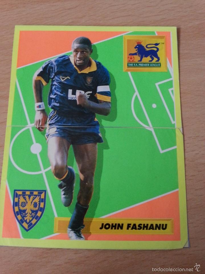 Collezionismo sportivo: POSTAL DE JOHN FASHANU COMPUESTA DE 2 CROMOS DE MERLIN