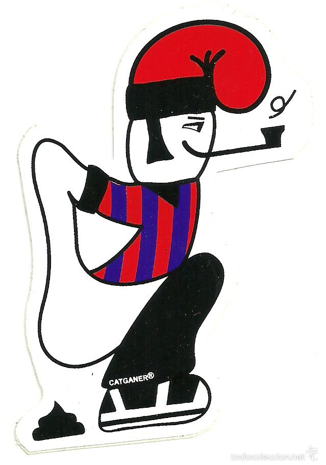Coleccionismo deportivo: F.C. BARCELONA: PEGATINA CAGANER. BAR&Ccedil;A. - Foto 1