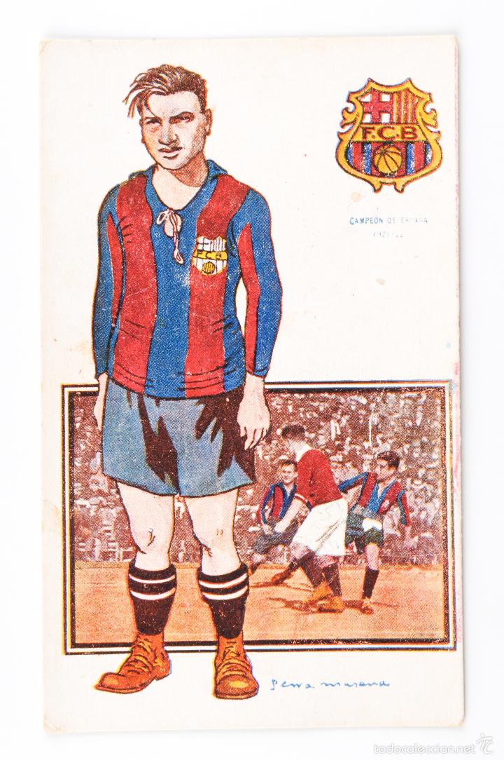 Sammelleidenschaft Sport: POSTAL JUGADORES FOOT-BALL -F.C.BARCELONA CAMPEON ESPA&Ntilde;A 1921-22 - FRANCISCO VI&Ntilde;ALS -SERIE A N&ordm;121