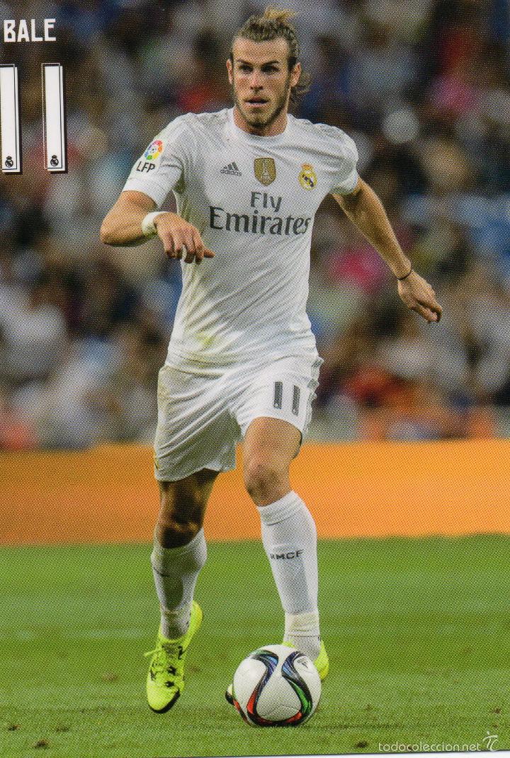 Coleccionismo deportivo: Postal Bale con el Real Madrid- goly - Foto 1