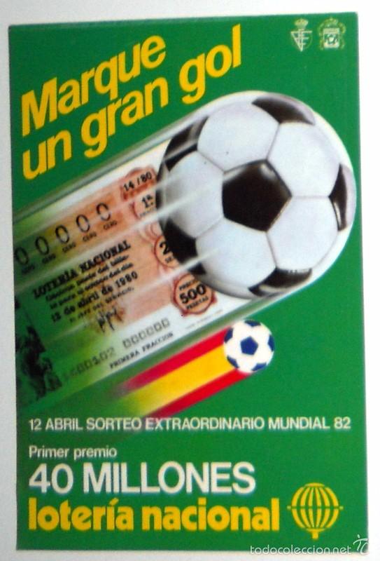 Sammelleidenschaft Sport: POSTAL ANTIGUA LOTERIA NACIONAL SORTEO EXTRAORDINARIO MUNDIAL FUTBOL ESPA&Ntilde;A 82