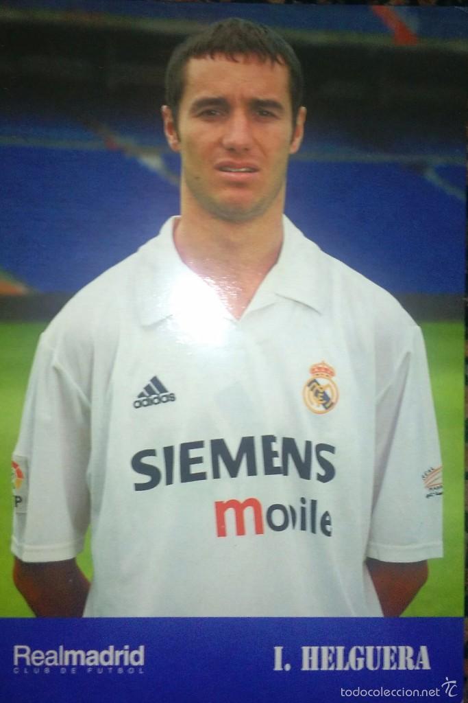 Sammelleidenschaft Sport: Foto-postal oficial de I. Helguera - Real Madrid CF - Temporada 2003/2004
