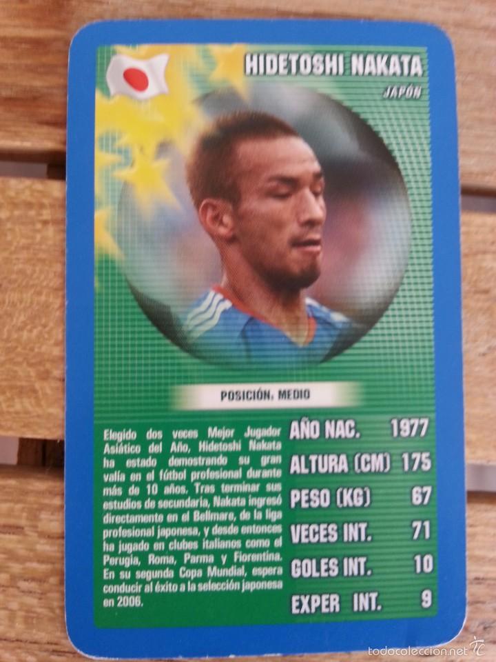 Coleccionismo deportivo: FICHA TOPTRUMPSCOM DE HIDETOSHI NAKATA - Foto 1