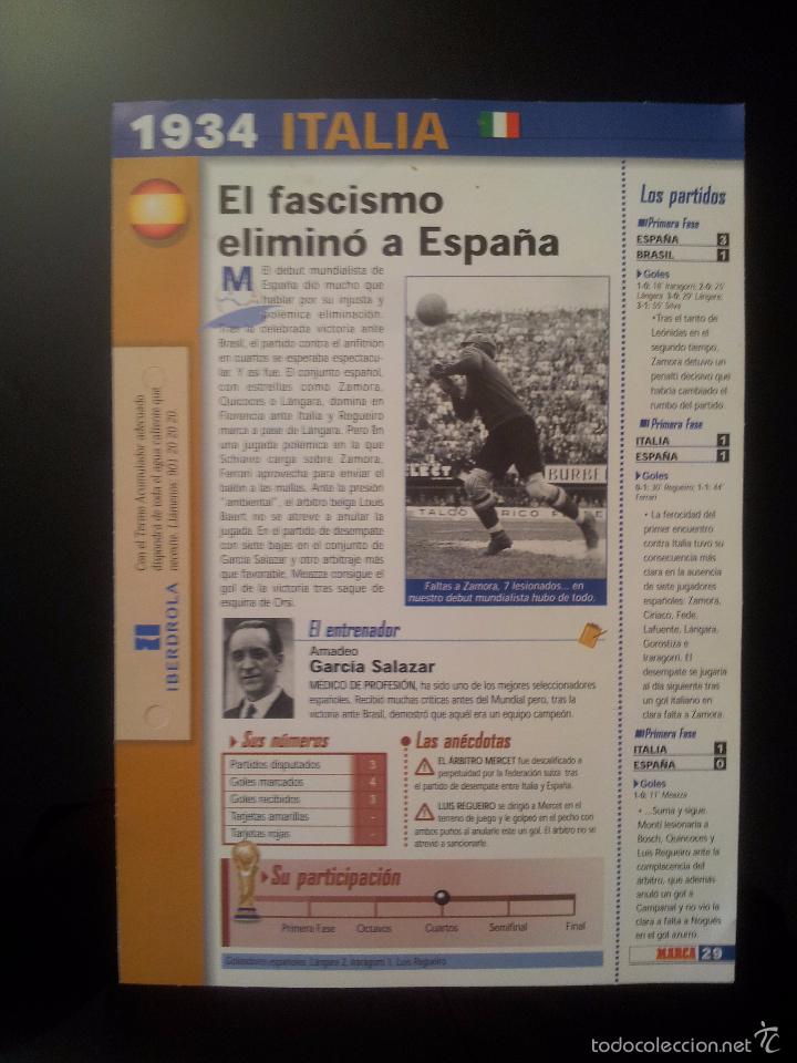 Sammelleidenschaft Sport: LAMINA MARCA 1934 ITALIA Y 1938 FRANCIA P&Aacute;GINA 29 Y 30