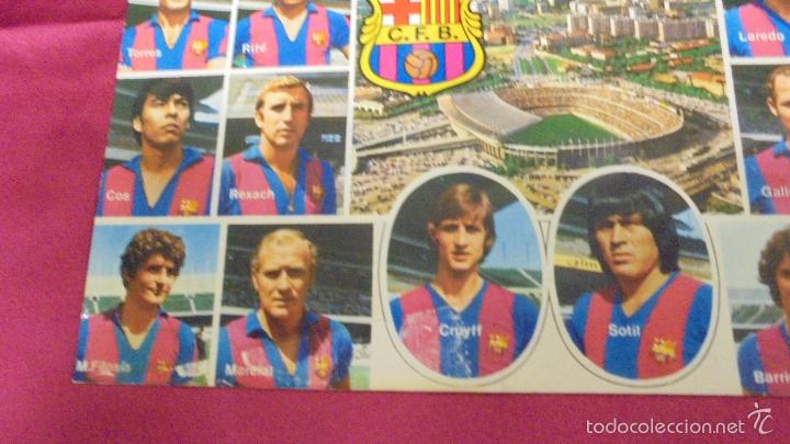 Fanion FC Barcelone 35x20 Cm - Saison 1974-75 - Cruyff, Neeskens, Sadurni - Vintage