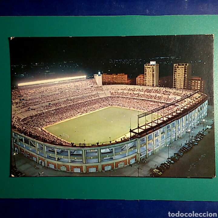 Coleccionismo deportivo: Tarjeta postal nescrita - MADRID- ASPECTO NOCTURNO DEL ESTADII BERNAB&Eacute;U