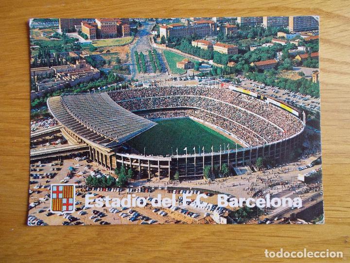 Collectionnisme sportif: POSTAL DEL ESTADIO NOU CAMP F.C.BARCELONA A&Ntilde;OS 70 CIRCULADA