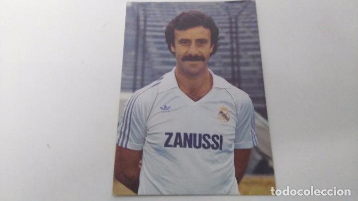 Collezionismo sportivo: antigua postal del jugador real madrid del bosque