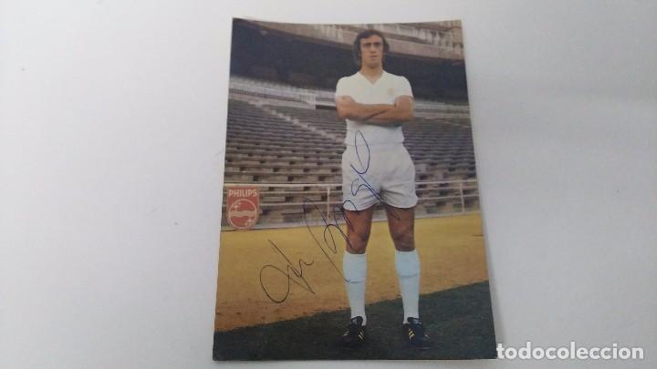 Collezionismo sportivo: antigua postal del jugador real madrid del bosque firmanda