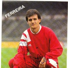 Coleccionismo deportivo: PEGATINA-FOTO FERREIRA.SEVILLA FC Y AT.MADRID.FIRMADA POR EL.. Lote 72286723