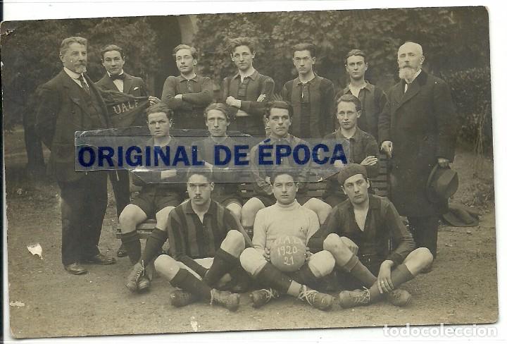 Coleccionismo deportivo: (F-170137)POSTAL FOTOGRAFICA EQUIPO DE FOOT-BALL U A L F 1920-21