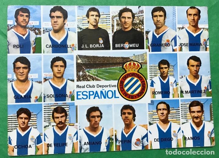 Sports collectibles: Tarjeta postal Del Real Club Deportivo Espa&ntilde;ol - A&ntilde;os 70