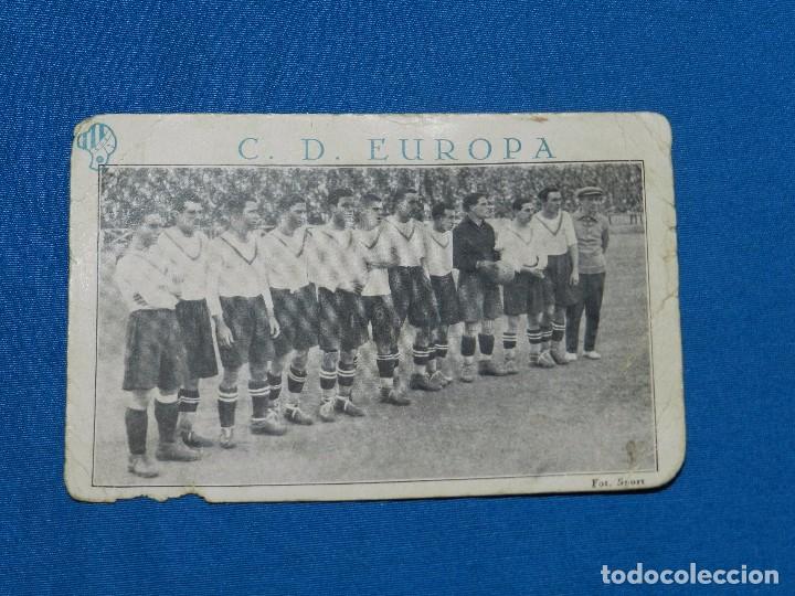 Coleccionismo deportivo: POSTAL CD EUROPA - IMP. MAEZTU , A&Ntilde;OS 20 , POSTAL CON FALTA DE UN TROZO EN LA PARTE DE ABAJO