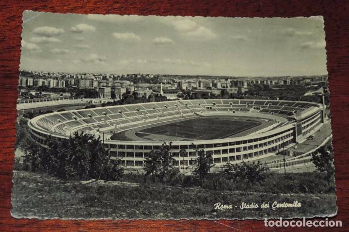 Colecionismo desportivo: Foto Postal del estadio de futbol de Roma - Stadio dei Centomila. Estadio de los cien mil espectador