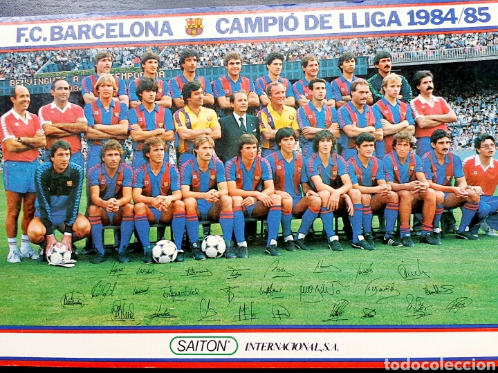 Postal F.c. Barcelona Campió De Lliga 1984/85 - - Comprar Postales ...