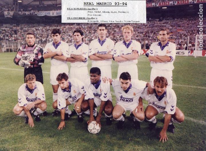 Coleccionismo deportivo: Foto Real Madrid 93-94 - Goly - Foto 1