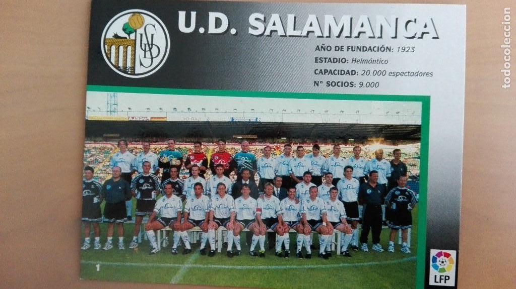 Collezionismo sportivo: POSTAL FUTBOL N&ordm; 1 PLANTILLA U.D. SALAMANCA LIGA 1998 CASTILLA Y LEON PERFECTO ESTADO