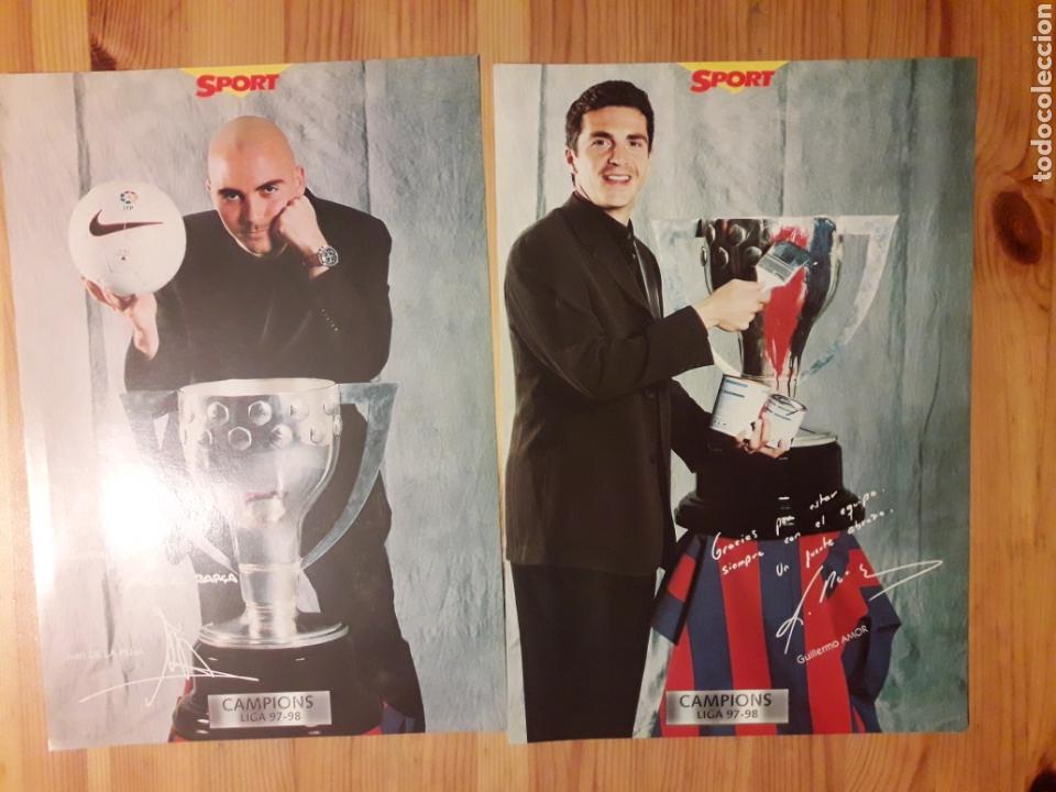 Sports collectibles: 2 laminas sport campions 97 98 amor y de la pe&ntilde;a
