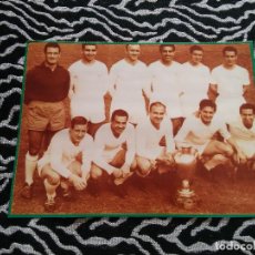 Coleccionismo deportivo: ANTIGUA FOTO LÁMINA DEL REAL MADRID - CAMPEONES TERCERA COPA EUROPA 1957-1958, 57-58 (MIDE 23X18 CM). Lote 116975815