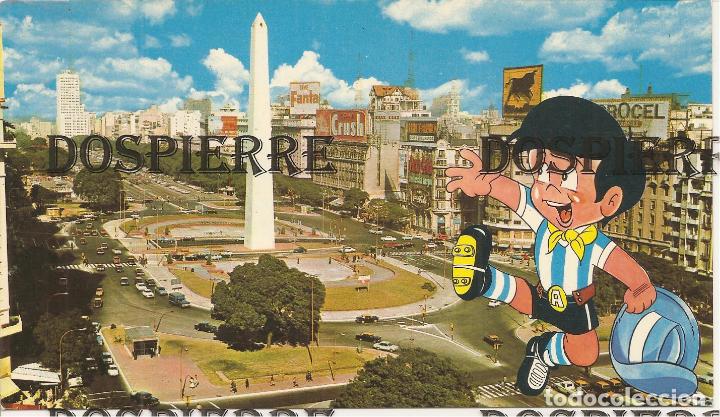 Sports collectibles: POSTAL, BUENOS AIRES-ARGENTINA, AVDA. 9 DE JULIO, SIN CIRCULAR