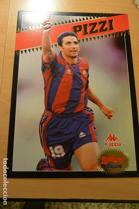 Sports collectibles: POSTAL GIGANTE TAMA&Ntilde;O FOLIO COLECCION SPORT BAR&Ccedil;A 97-98 PIZZI