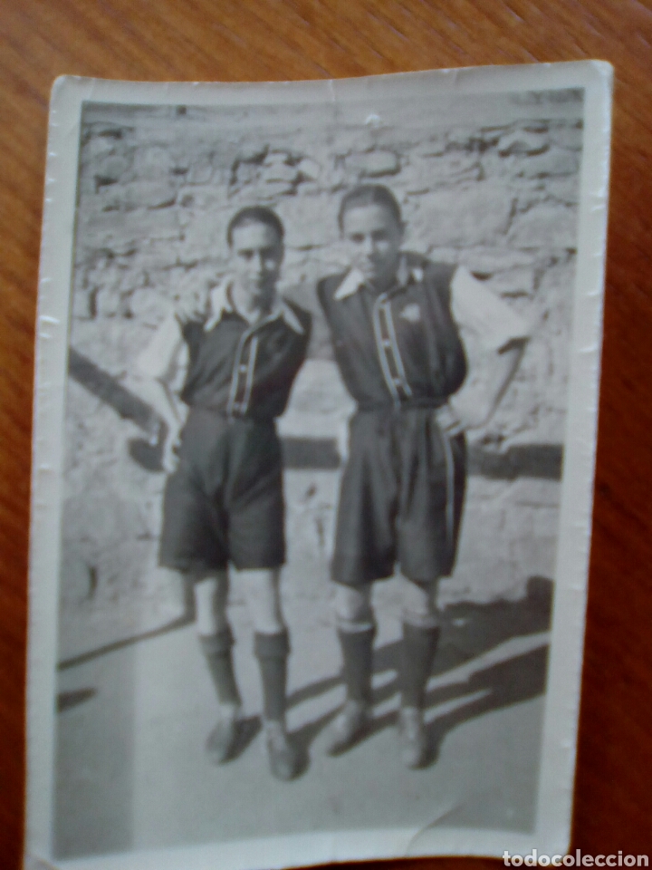 Sports collectibles: ANTIGUA FOTO JUGADORES DE F&Uacute;TBOL A&Ntilde;OS 40 8*6,5 cm