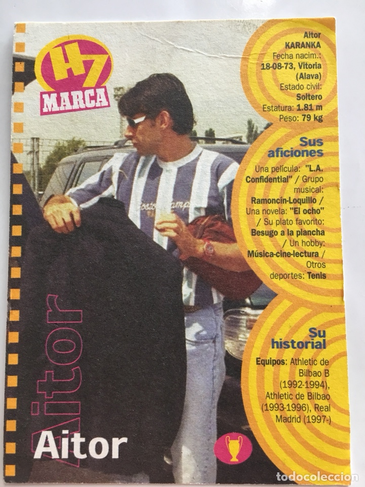 Coleccionismo deportivo: AITOR KARANKA. REAL MADRID. MARCA. - Foto 2