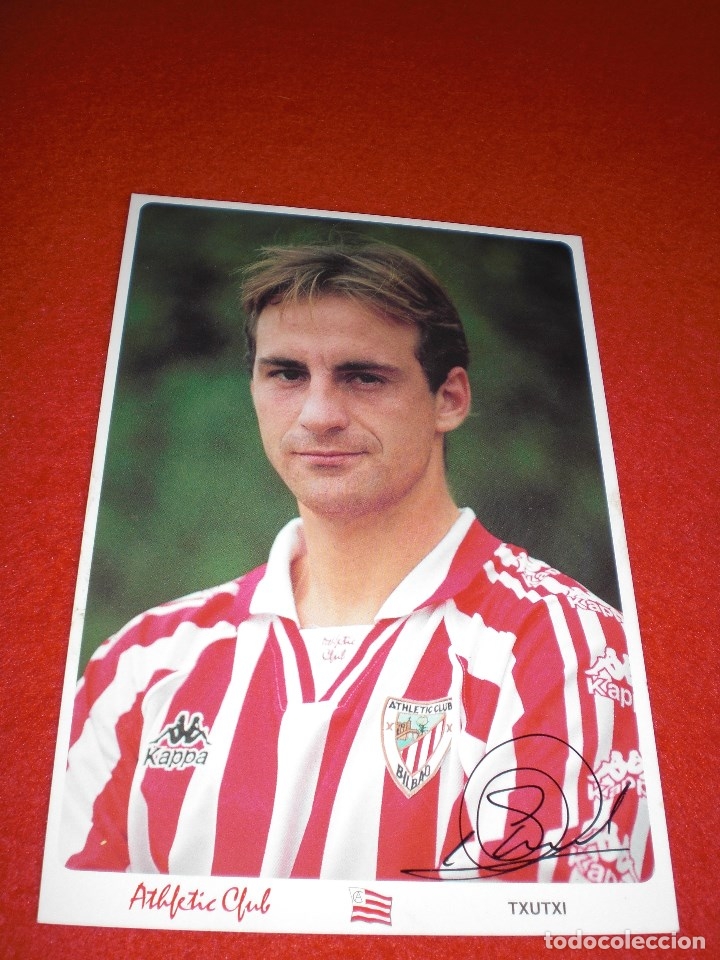 Collectionnisme sportif: Athletic club de Bilbao futbol Txutxi tarjeta postal firmada 18,5 x 12,5 cm