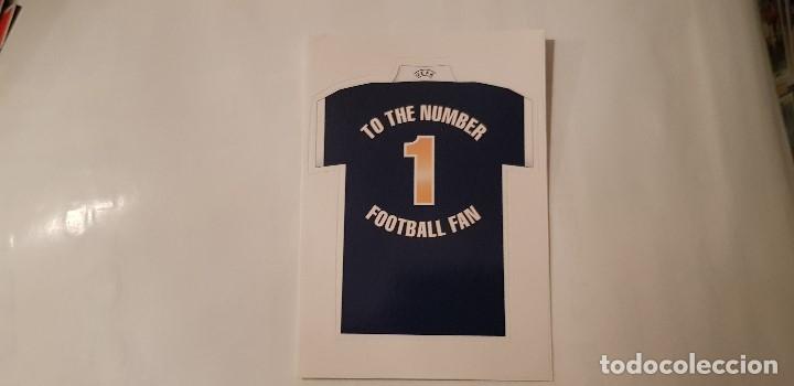 Sammelleidenschaft Sport: Postal / adhesivo camiseta UEFA