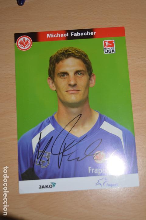 Sammelleidenschaft Sport: POSTAL AUTOGRAFIADA DEL FUTBOLISTA MICHAEL FABACHER (EINTRACHT FRANCFORT)