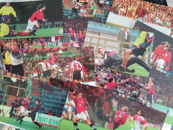 Collectionnisme sportif: LOTE DE 17 FOTO POSTALES DE JUGADORES DE LA SELECCI&Oacute;N NORUEGA (TORE ANDE FLO, SOLSKJAER,...)