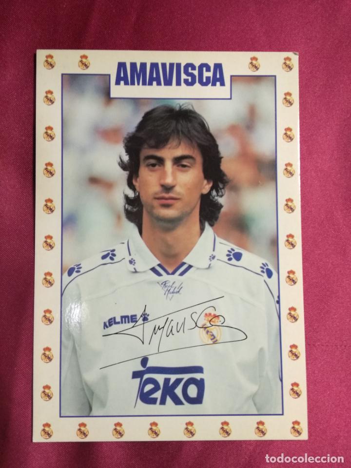 Coleccionismo deportivo: TARJETA POSTAL. AMAVISCA. REAL MADRID - Foto 1