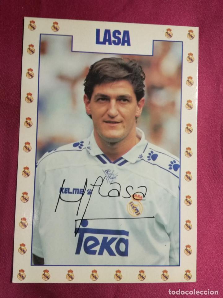 Coleccionismo deportivo: TARJETA POSTAL. LASA. REAL MADRID - Foto 1