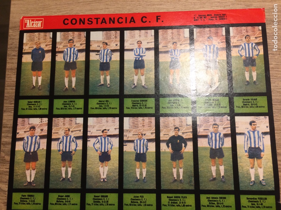 Coleccionismo deportivo: L&aacute;mina El Alcazar Constancia CF - NUNCA PEGADA -