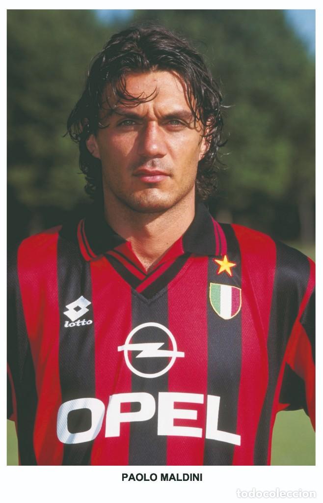 Sports collectibles: PAOLO MALDINI - Legends of football series 2010 Photo postcard unused