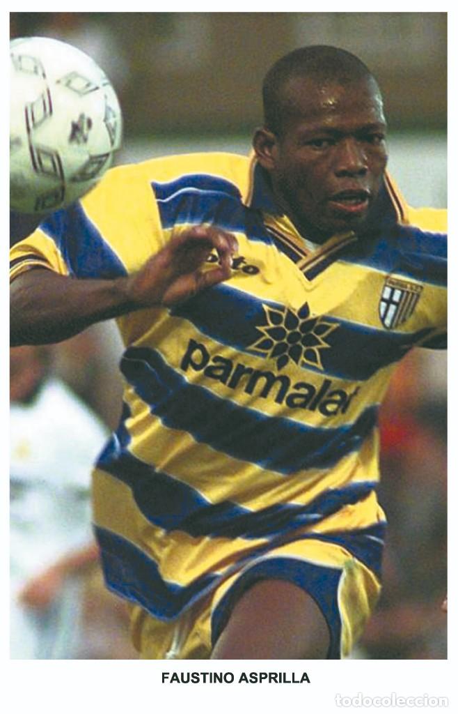 Coleccionismo deportivo: FAUSTINO ASPRILLA - Legends of football series 2010 Photo postcard unused