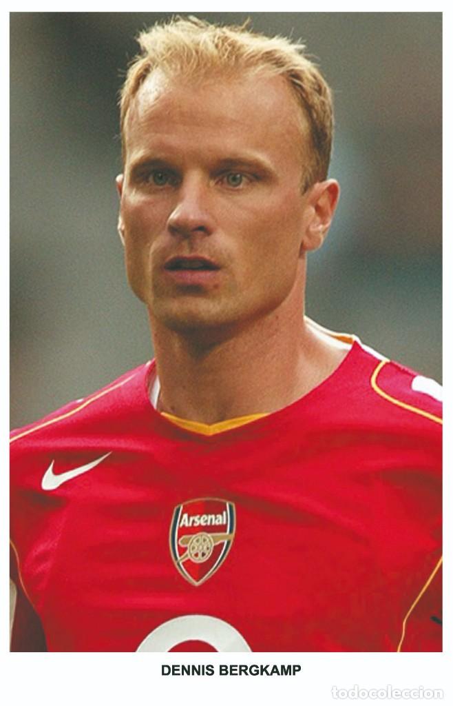 Coleccionismo deportivo: DENNIS BERGKAMP - Legends of football series 2010 Photo postcard unused