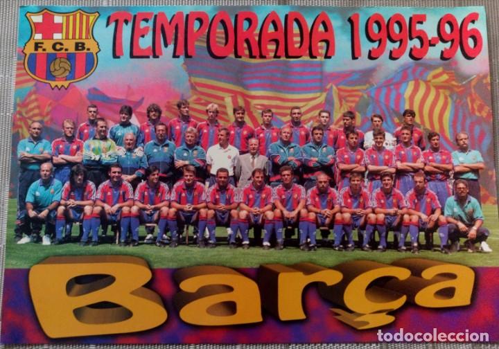 Coleccionismo deportivo: Postal F.C.Brcelona 95-96