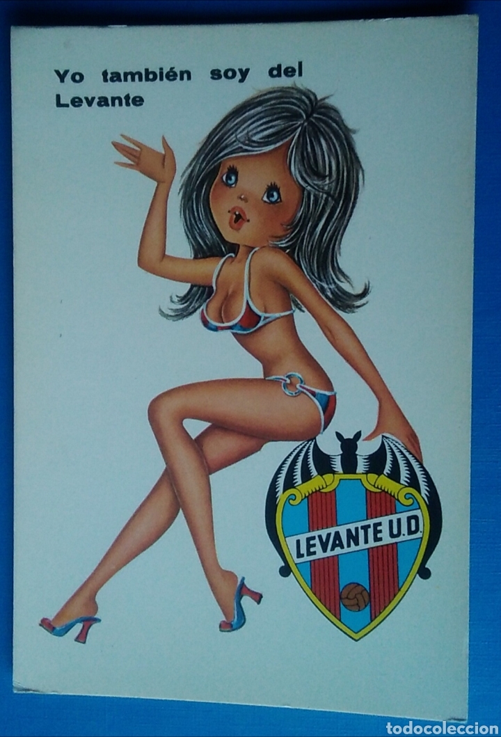 Coleccionismo deportivo: Postal f&uacute;tbol yo tambi&eacute;n soy del levante 1972 no escrita